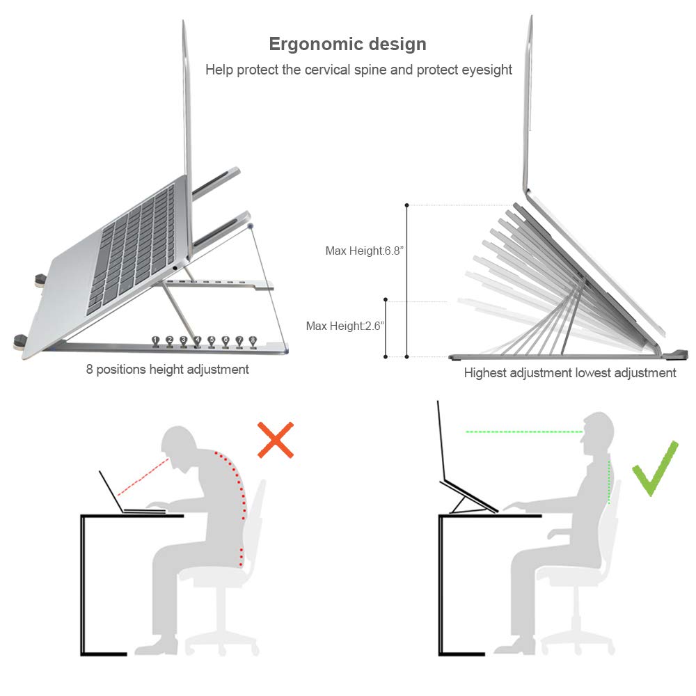 Support Ordinateur Portable Aluminium